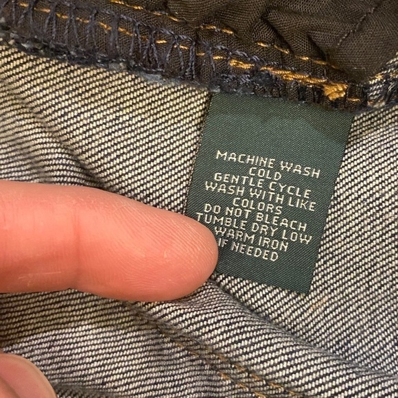 Lauren Ralph Lauren Sz 14 Mid Rise Boot Cut Jeans Women’s Dark Wash Stretch - Picture 9 of 13